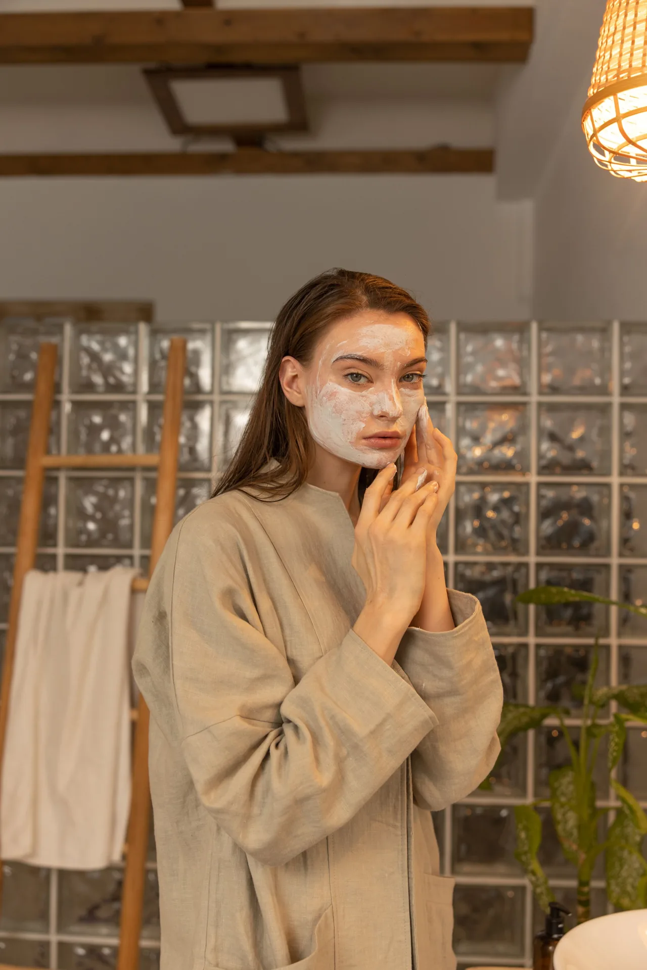 Rituel de soin de la peau, photographie d’ambiance